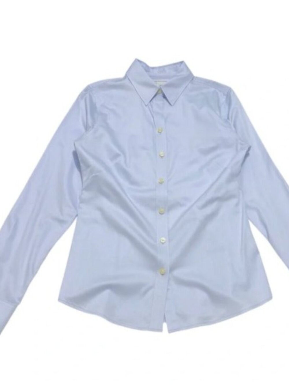 Banana Republic Non Iron Fitted Button Down Shirt in Blue Glow Size 6 Petite